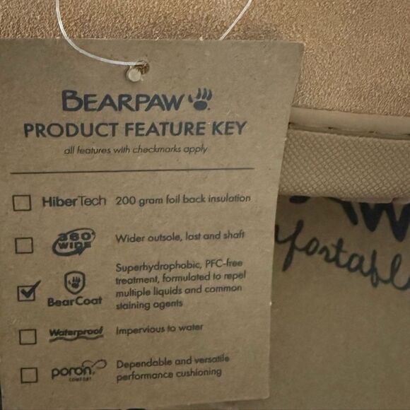 BearPaw Jamie Sheep Wool Lined Youth Moccasin Slippers Iced Coffee Size 4 - Picture 10 of 13